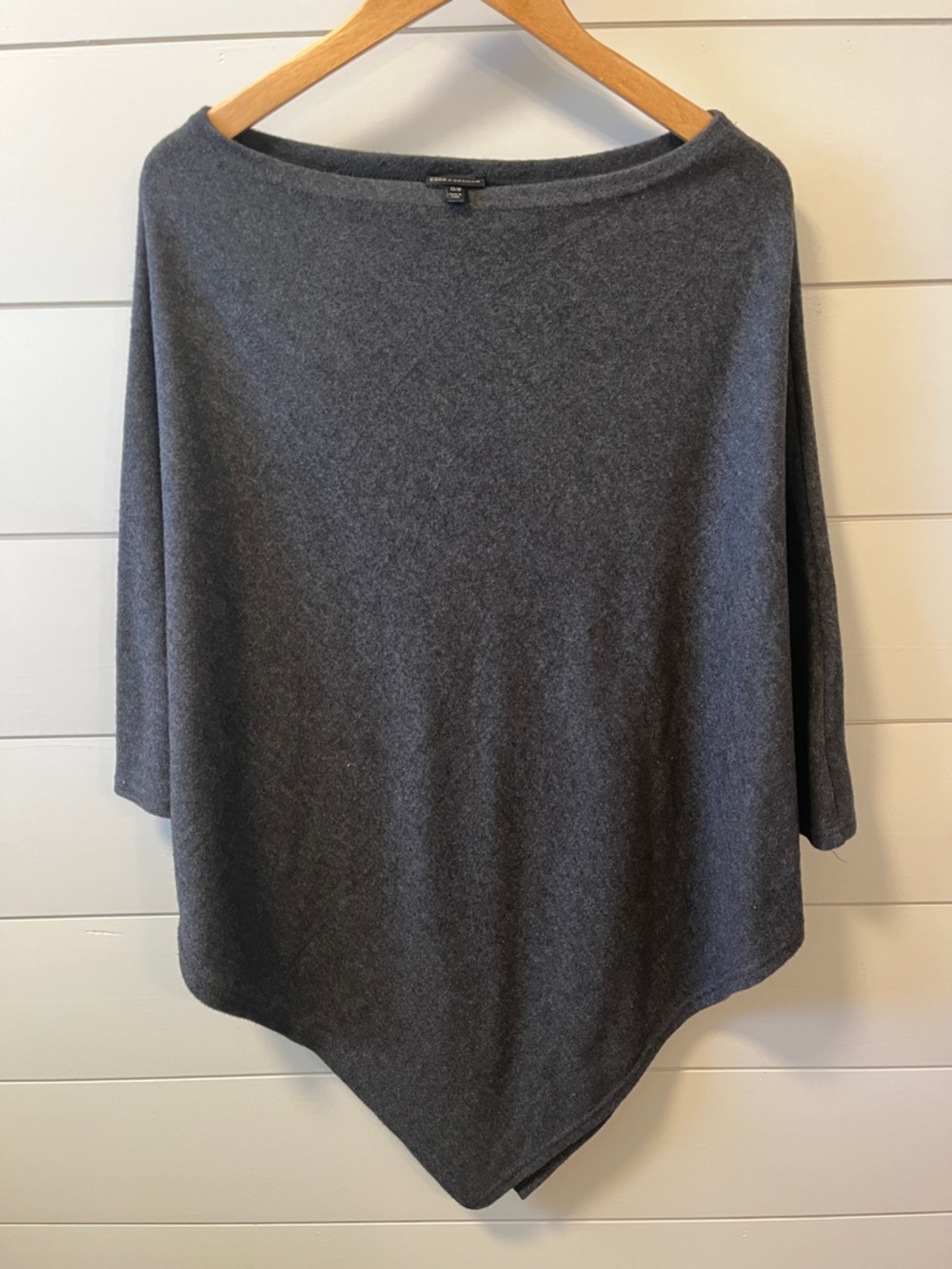 Coco + Carmen Charcoal Gray Knit Poncho Top